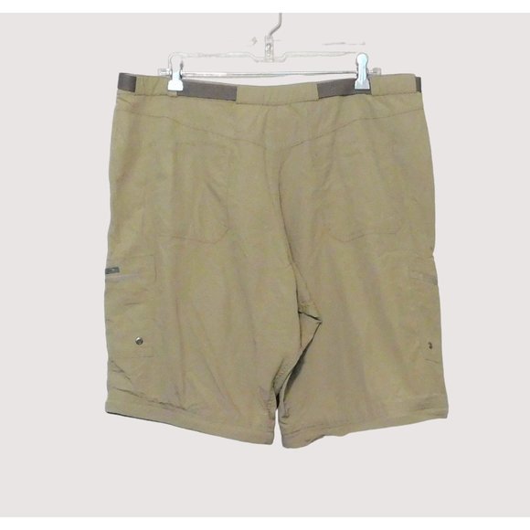 Alpine Khaki Convertible Pants Shorts XL Tan Belted Zip Off legs Light Weight - Picture 6 of 7